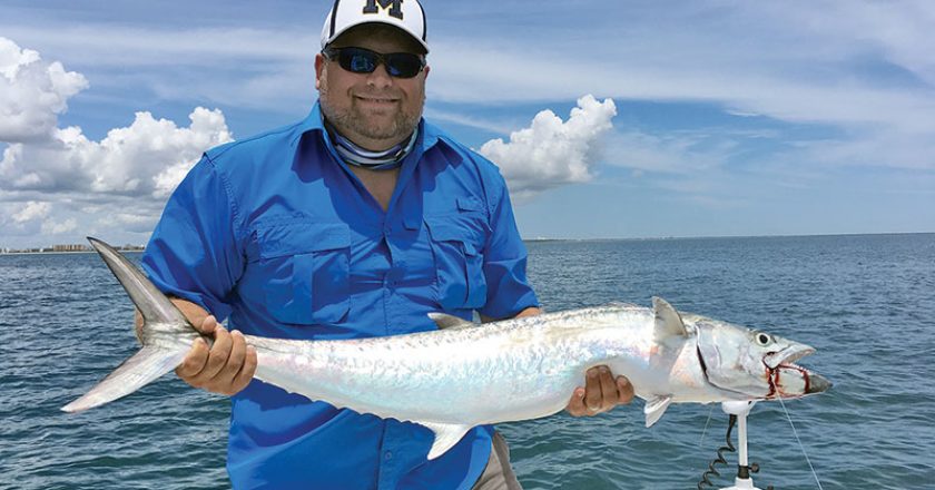Jeff got this respectable "beach” king mackerel in Port Canaveral while fishing with Capt. Jim Ross of Fineline Fishing Charters