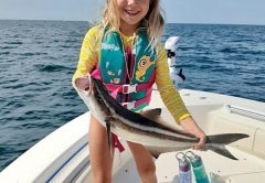 Camille Caravello brought in a nice cobia catch.