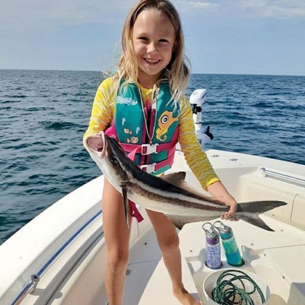 Camille Caravello brought in a nice cobia catch.