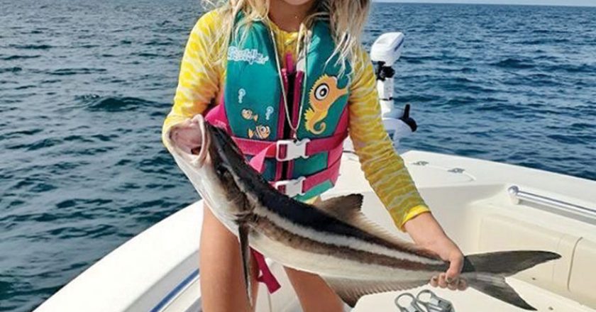Camille Caravello brought in a nice cobia catch.