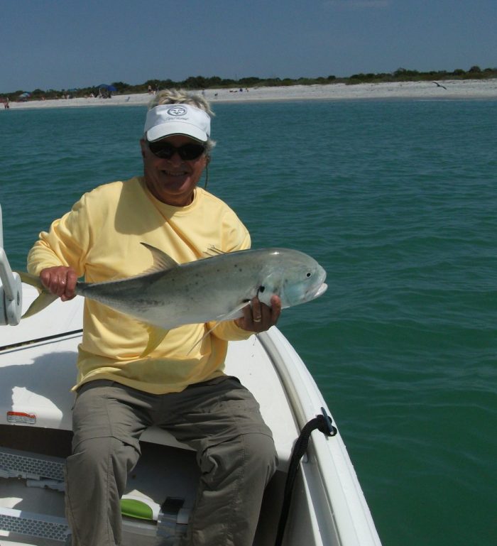 Jack caught by Ed just off the beach | Photo courtesy of Ed Ottenthal