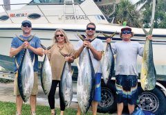 Dave Bobbett & company caught some tuna—and a mahi—offshore fishing near Sebastian Inlet.