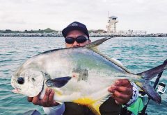 Mike Basnite with a nice permit he caught at Ponce Inlet.