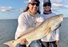 David and his son Tyler hooked this nice redfish in the Mosquito Lagoon with Capt. Travis Tanner.