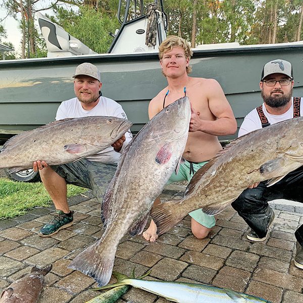 Tucker, Cav and Ronnie got these three beauties on the first day of grouper season...and caught three more just like 'em on day two!