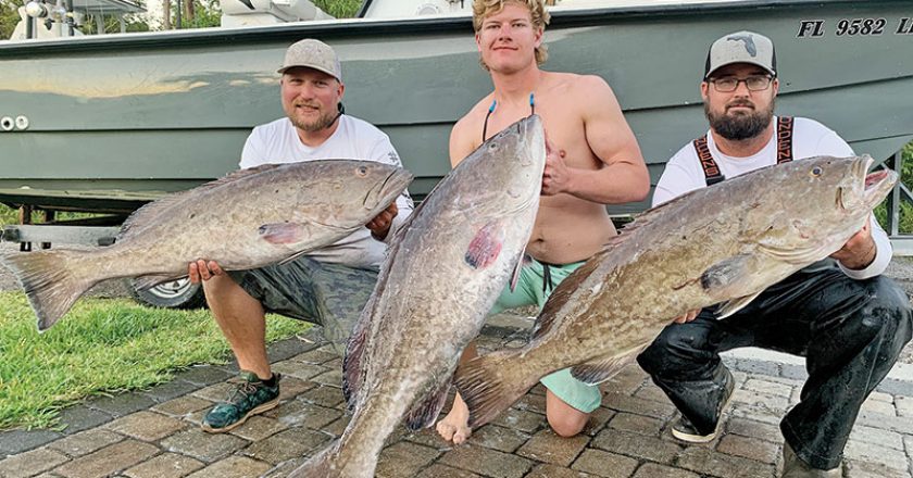 Tucker, Cav and Ronnie got these three beauties on the first day of grouper season...and caught three more just like 'em on day two!