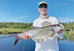 Bob from a recent trip with a nice juvenile tarpon on fly!