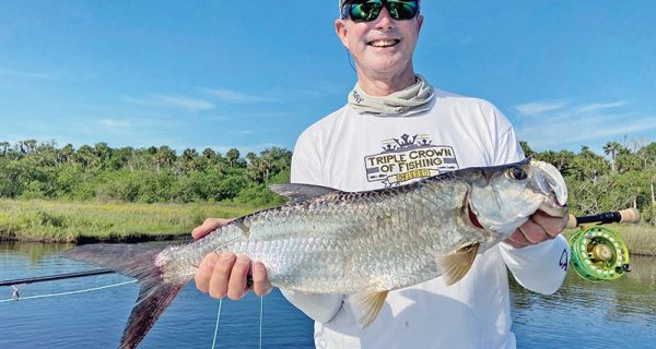 Bob from a recent trip with a nice juvenile tarpon on fly!