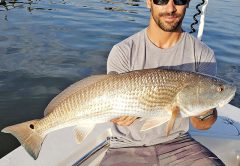 Ryan Caravello with the redrish he caught off a Brevard dock. Said it put up quite the battle!