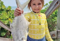 Carina Caravello caught herself a nice pompano in the Brevard surf recently. Great job, girl!