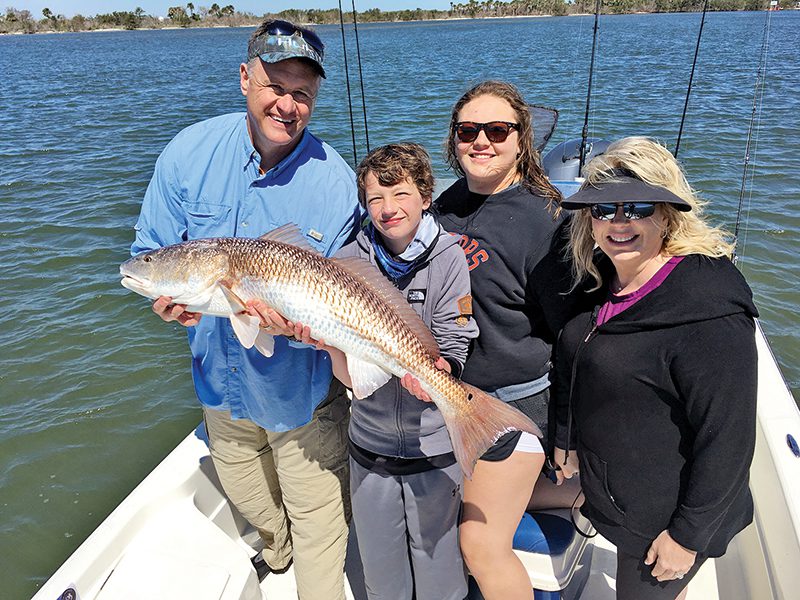 This is the month that anglers can hook some of the biggest redfish of the year in this portion of the lagoon system, like Greg Spurling and his family did.