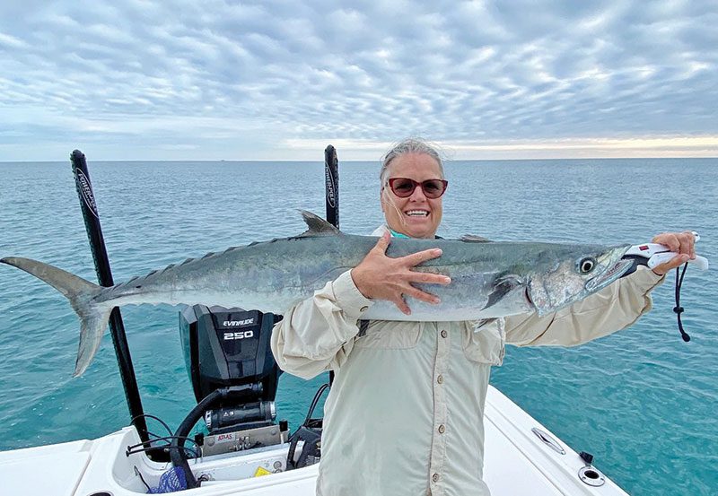 Karen picked up a nice kingfish.