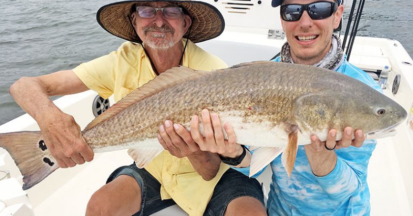 Nick took his father (who has terminal brain cancer) out with Capt. Jim Ross of Fineline Fishing Charters on a recent fishing trip on the Banana River, where his dad landed his personal best redfish. Awesome!
