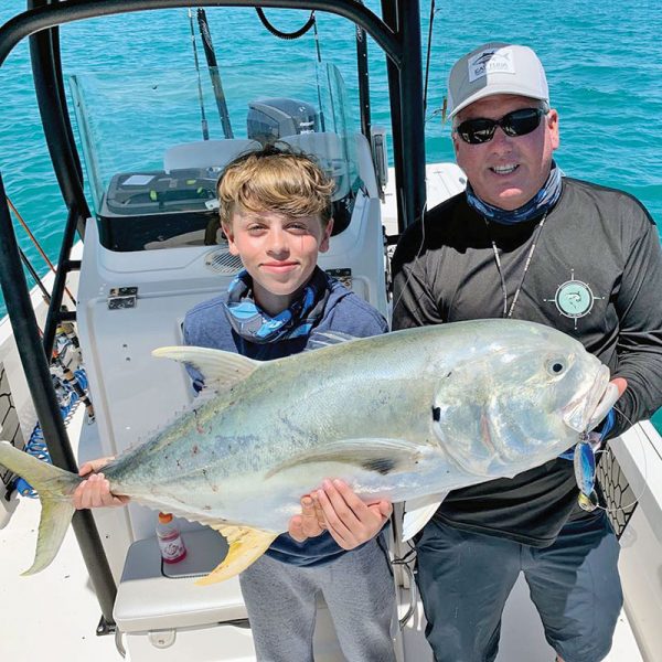 Eric and his boys had a blast catching sharks, jacks and macks with Capt. Glyn Austin of Going Coastal Charters.