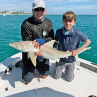 Eric and his boys had a blast catching sharks, jacks and macks with Capt. Glyn Austin of Going Coastal Charters.