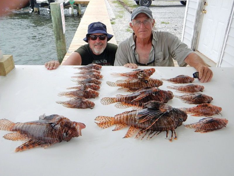 Ken and Curt show off some of their harvest.