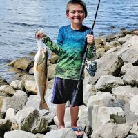 8 year old Devon Johsnston with a nice Destin red. His mission accomplished!