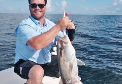 A shark had other plans for this keeper size AJ.