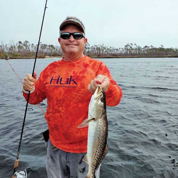 Aaron with a nice East Bay trout.