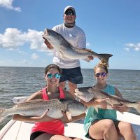 Abbey, Alley, and Chase from Albany, GA tripled up on bull reds.