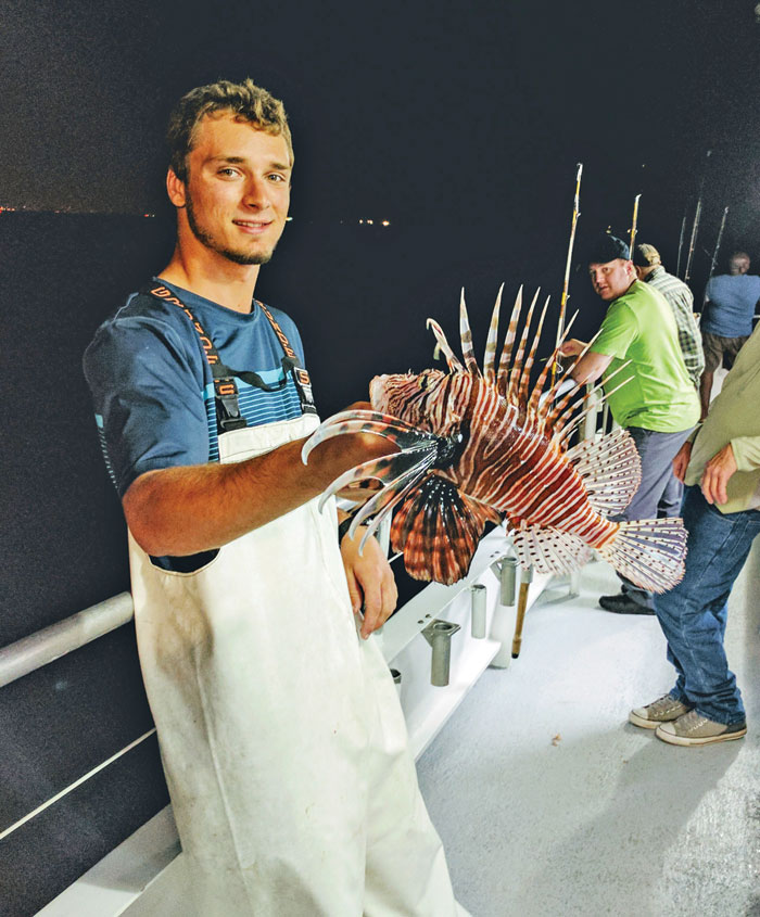 Alex with a nice lionfish.