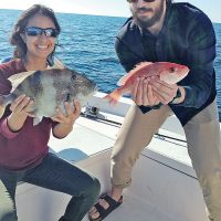 Austin & Anjelica’s first ever reef fishing trip.