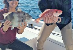 Austin & Anjelica’s first ever reef fishing trip.