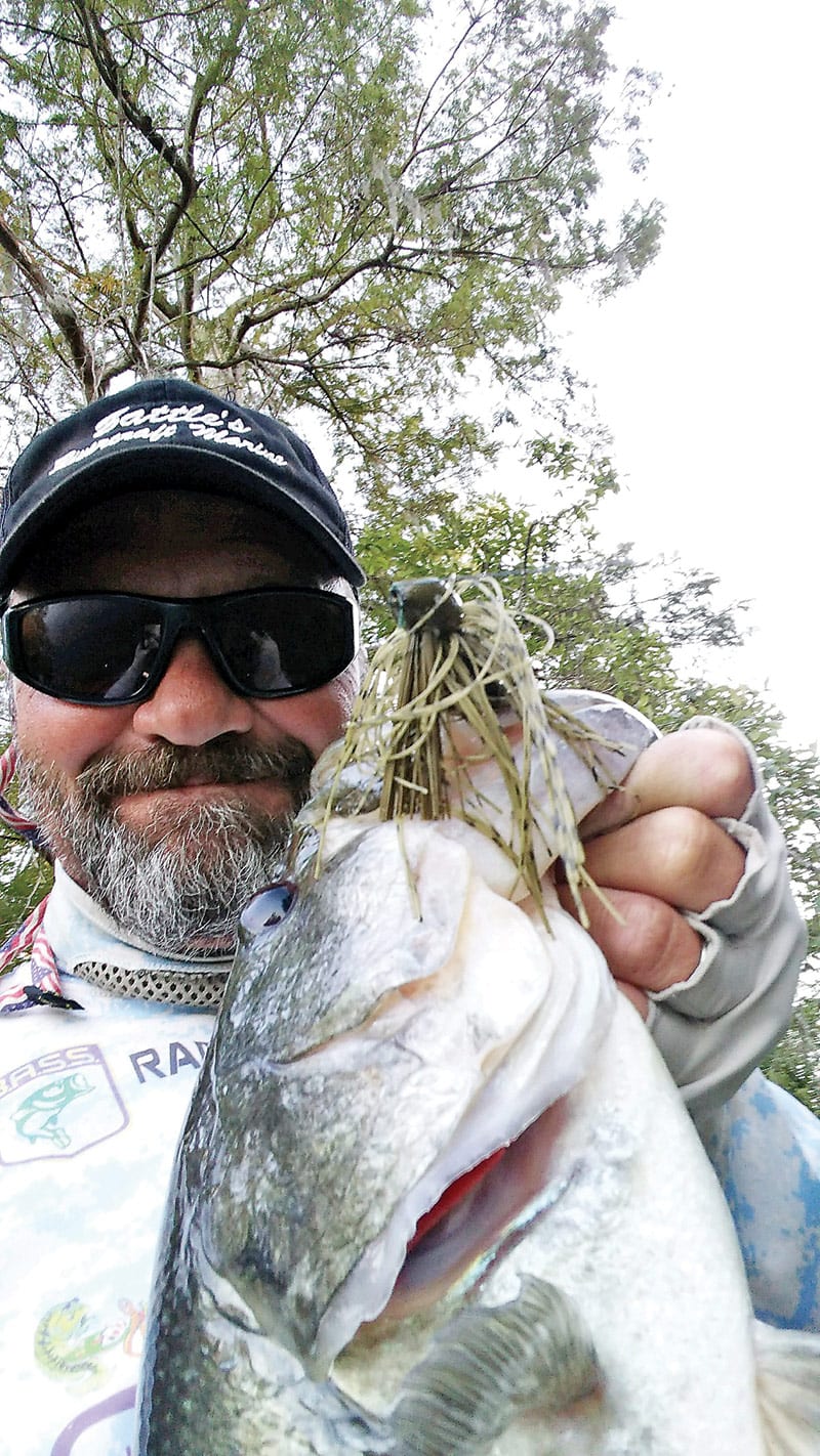 Bigguns with the Gambler Double Weed Gaurd Jig & Mega Daddy Craw.