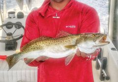 Brett Shumate of PC with a big trout.