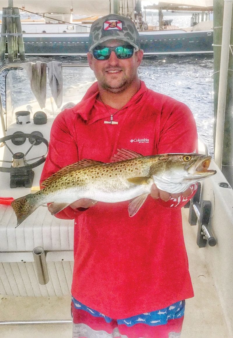 Brett Shumate of PC with a big trout.