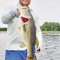 CJ Lockamy with a fine Seminole bass during Bass Class with Capt C-note.