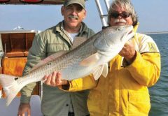 Capt. Chester Reese giving it to the reds of winter.