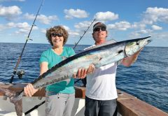 Capt Rod and Linda with a nice wahoo