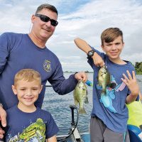 Chuck Foster and sons with some Seminole shellcracker.