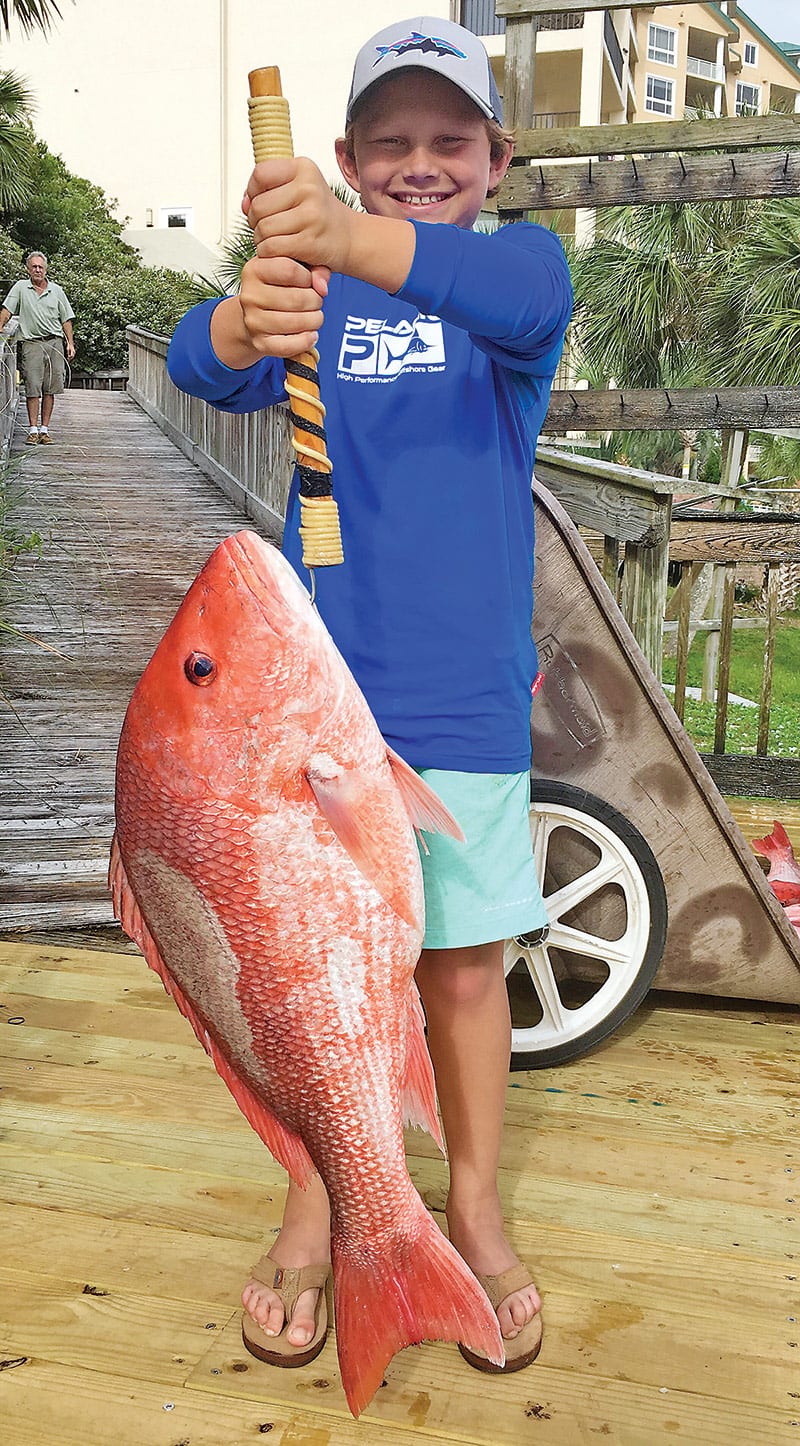 Cole McMillan with a nice Destin snapper.