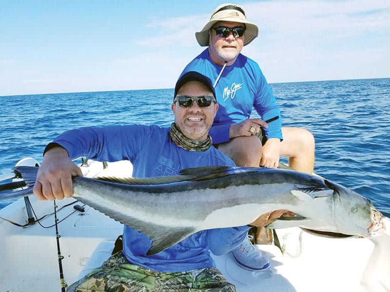 Frankie Henthorn with a nice cobia fishing with Capt. Jason.