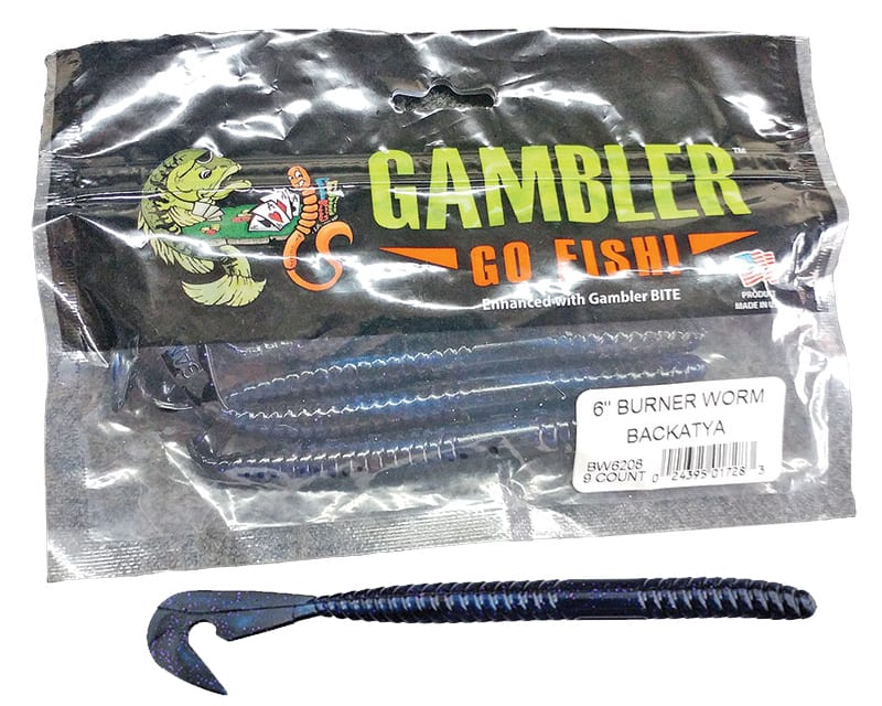 Gambler’s 6 inch Burner Worm in “backatya.”