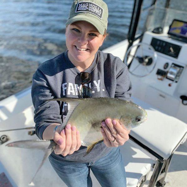 Here’s a rare find! A permit caught in our bay with Capt Rosie Reelrosie Charters.