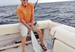 Jeff Pollack with a 46 lb. king fishing with Capt. Chester of Natural World Charters in Carrabelle.