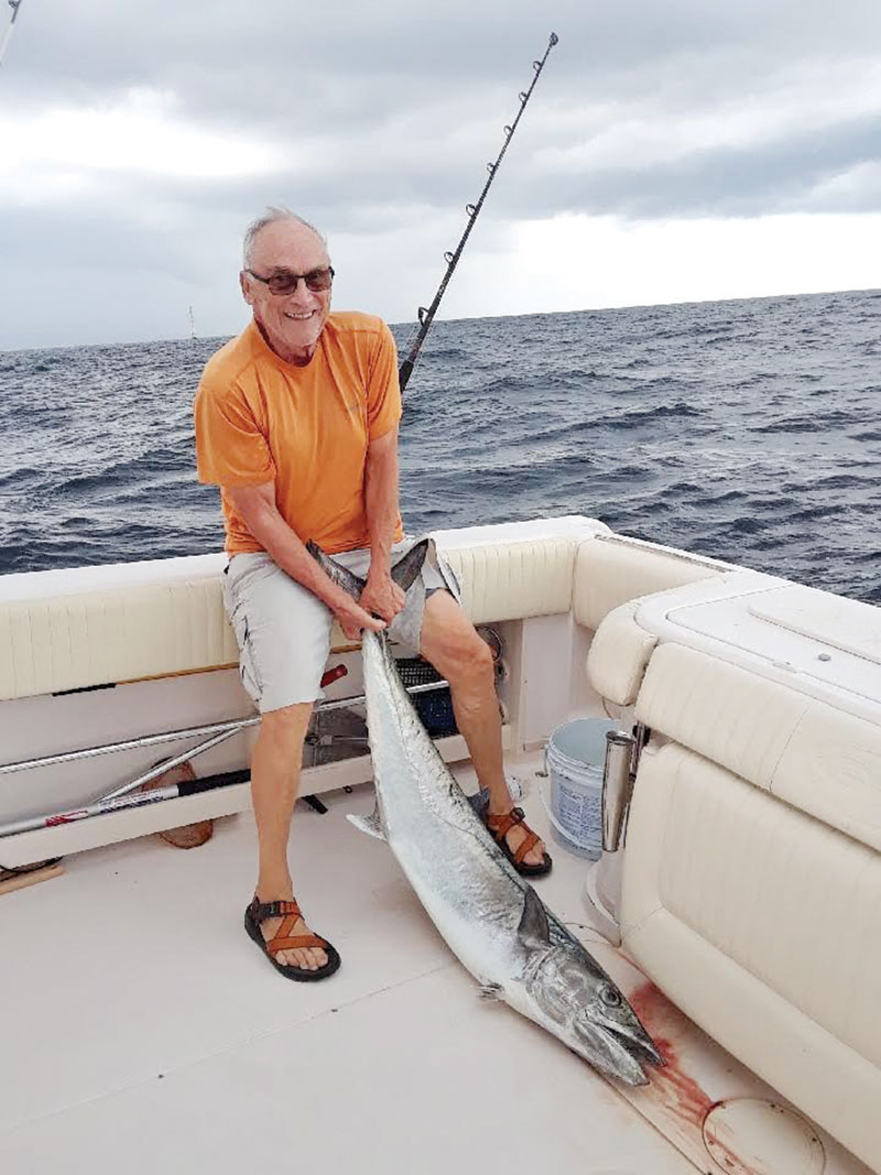 Jeff Pollack with a 46 lb. king fishing with Capt. Chester of Natural World Charters in Carrabelle.