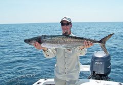 John David with a 30lb. king with Capt. Chester Reese.