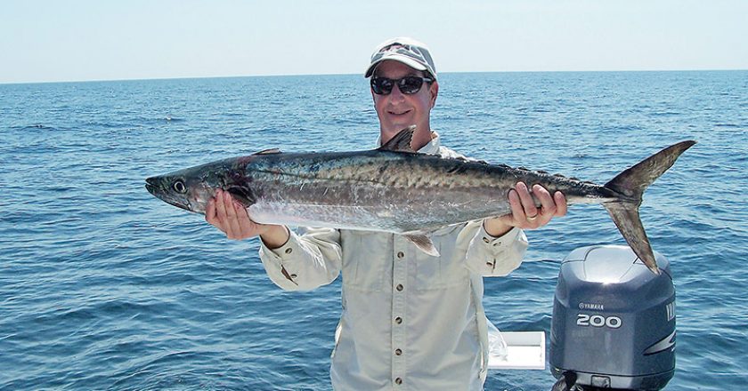 John David with a 30lb. king with Capt. Chester Reese.