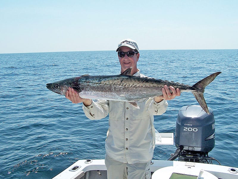 John David with a 30lb. king with Capt. Chester Reese.