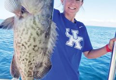 Kelly Lamberth muscled up this beautiful gag grouper fishing with Capt. Jason.