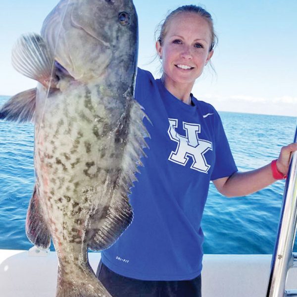 Kelly Lamberth muscled up this beautiful gag grouper fishing with Capt. Jason.