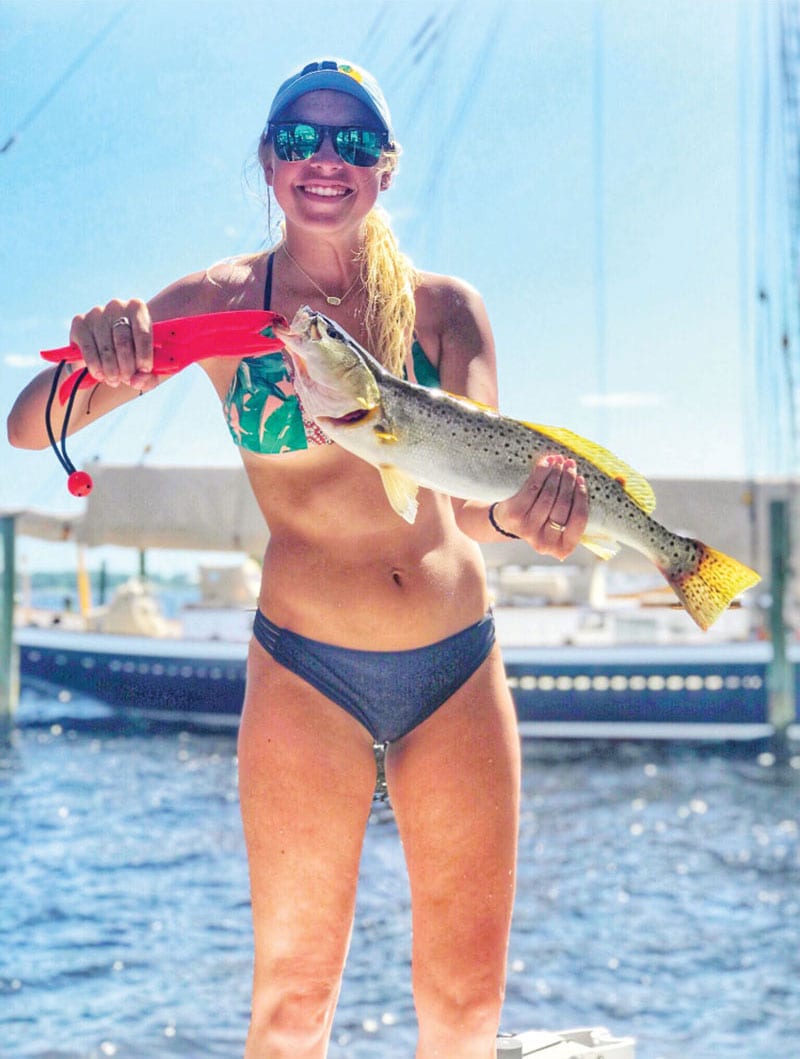 Kinzie Harrington of PC with a nice trout.