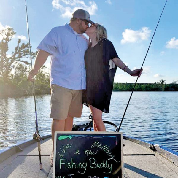 Kyle and Leeah Pridgen are expecting a little fishing buddy soon. Congrats!