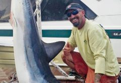 Mick nabs a nice mako shark