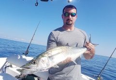 Mike Jacobs King Mack fishing with Capt. Jason.