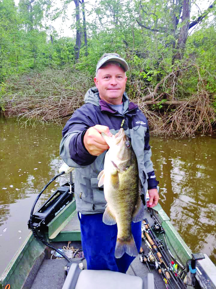 My guide for the day, Aaron Fahnestock, with a healthy shoal bass.